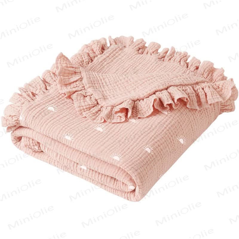 Personalized Baby Name Ruffled Animal/Flower Blanket - Sun - image 11
