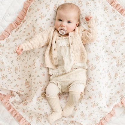 Personalized Baby Name Ruffled Animal/Flower Blanket - image 5
