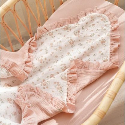 Personalized Baby Name Ruffled Animal/Flower Blanket - image 6