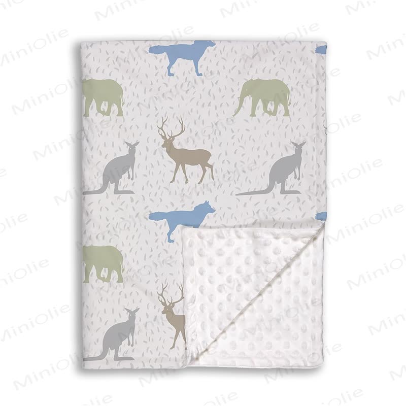 Personalized Baby Name Animal/Floral Blanket - Kangaroo - 75x100cm - image 5