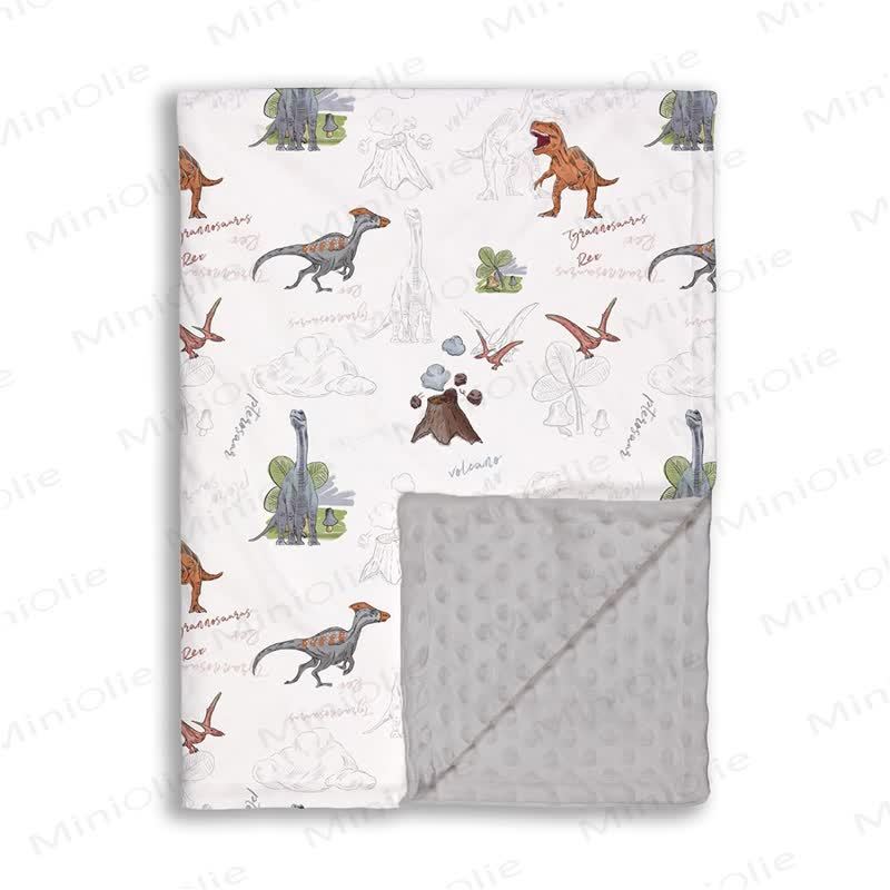 Personalized Baby Name Animal/Floral Blanket - Dino - 75x100cm - image 6