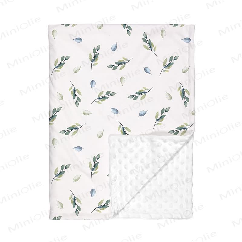 Personalized Baby Name Animal/Floral Blanket - Leaves - 75x100cm - image 8