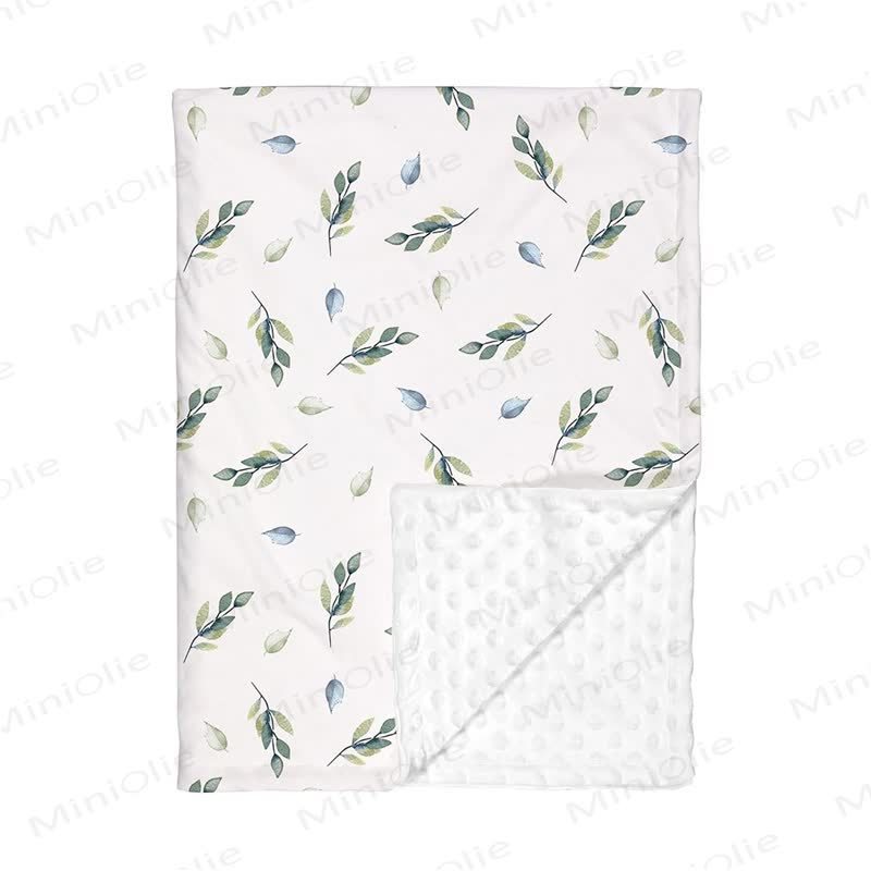 Personalized Baby Name Animal/Floral Blanket - Leaves - 75x100cm - image 8