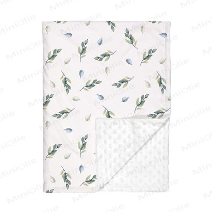 Personalized Baby Name Animal/Floral Blanket - Leaves - 75x100cm - image 8