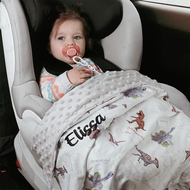 Personalized Baby Name Animal/Floral Blanket - image 2