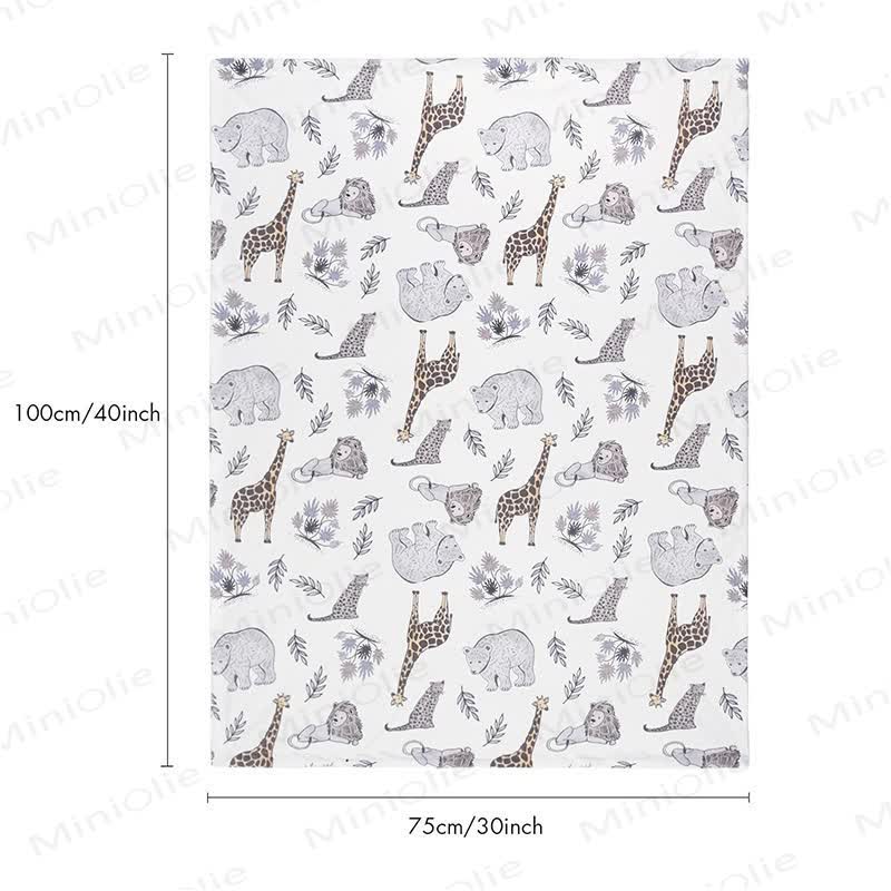 Personalized Baby Name Animal/Floral Blanket - image 4