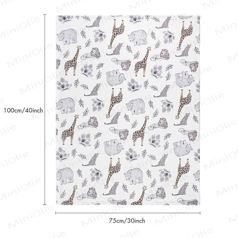 Personalized Baby Name Animal/Floral Blanket - image 4