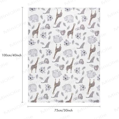 Personalized Baby Name Animal/Floral Blanket - image 4