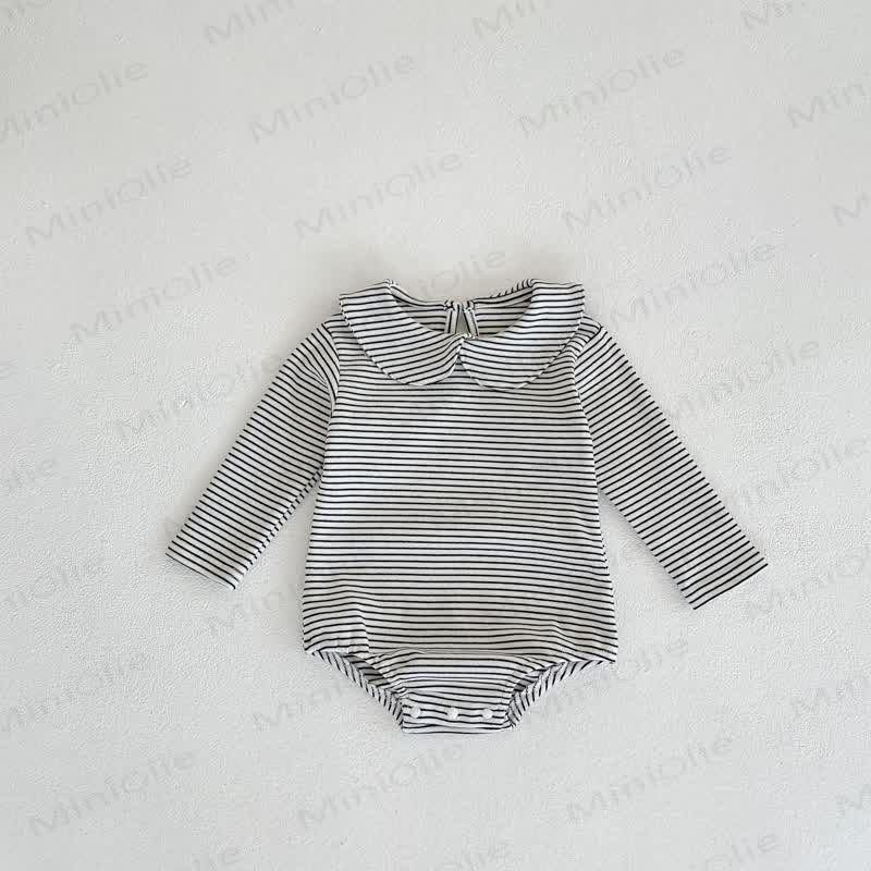 Personalized Baby Name Peter Pan Collar Bodysuit - Stripes - 18-24M - image 10
