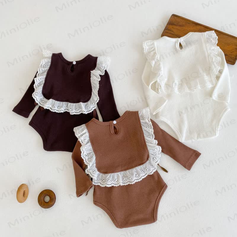 Personalized Baby Name Baby Ribbed Bodysuit with Bib - image 2