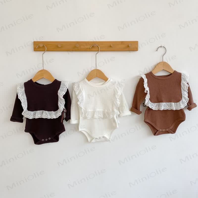Personalized Baby Name Baby Ribbed Bodysuit with Bib - image 4