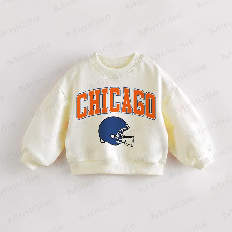 CHICAGO Baby Toddler Football Cream Sweatshirt - Cream - 3-5T - image 1