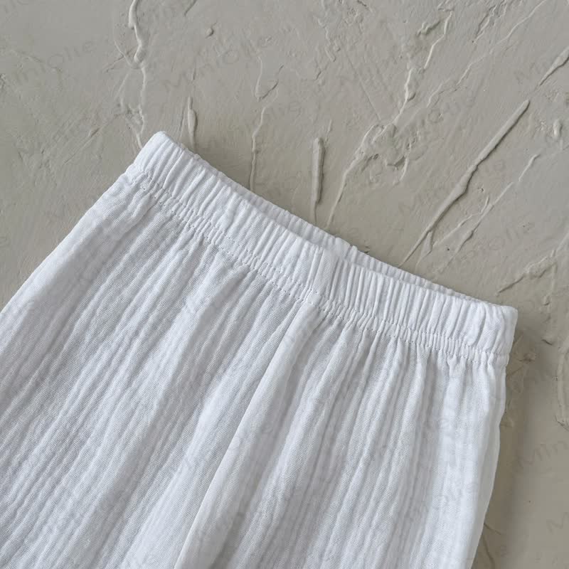 Baby Toddler White Moon Patch Crinkled Top and Pants Set - image 6