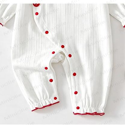 Baby Strawberry Collar Cotton Romper - image 8