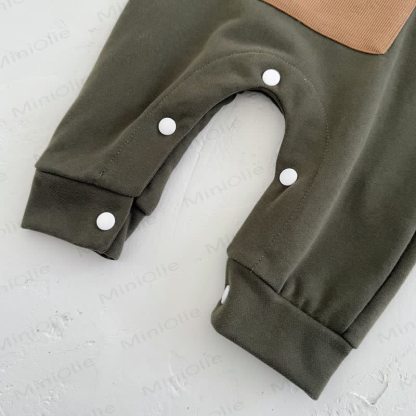 Baby Bear Pocket Hooded Long Sleeve Romper - image 7
