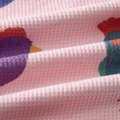 Baby Chicken Print Pink Waffle 2-piece Set - image 5