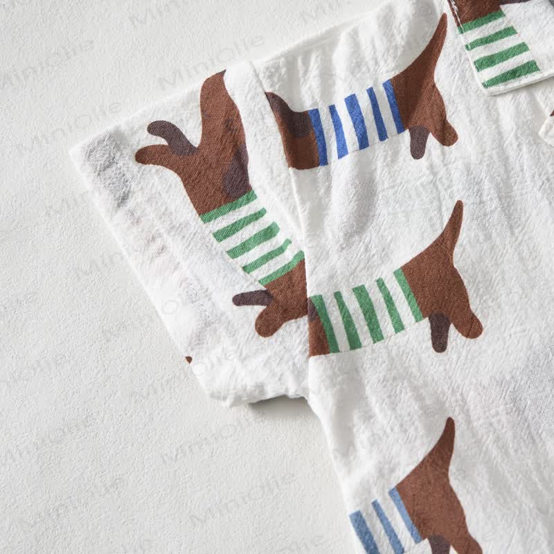 Baby Toddler Dachshund Shirt and Shorts 2-piece Set - image 4