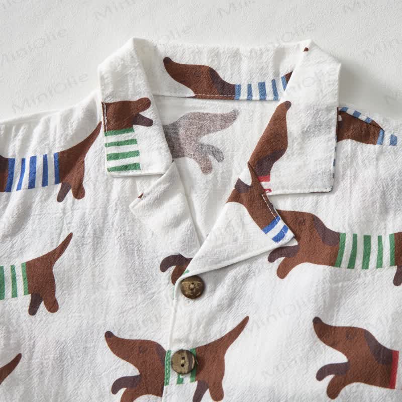 Baby Toddler Dachshund Shirt and Shorts 2-piece Set - image 2