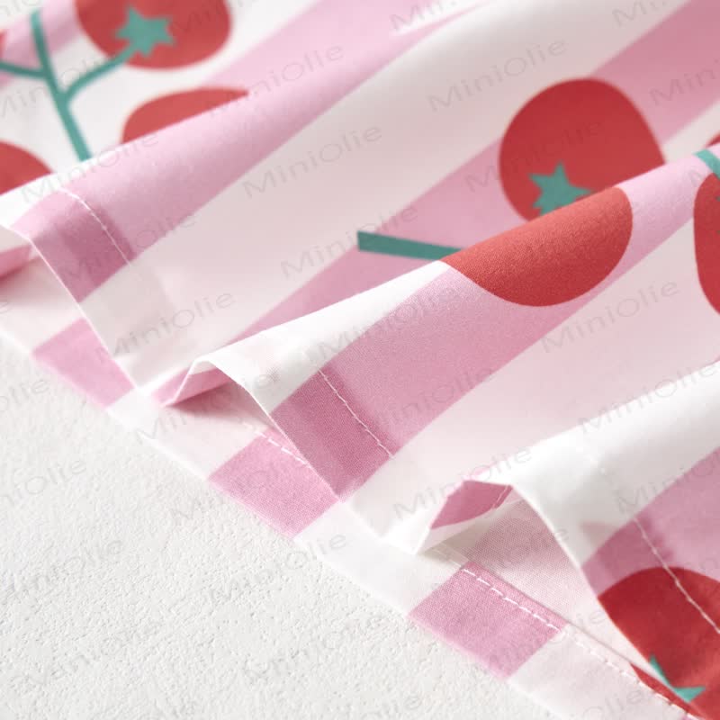 Baby Girls Toddler Pink Striped Tomato Sleeveless 2-piece Set - image 5
