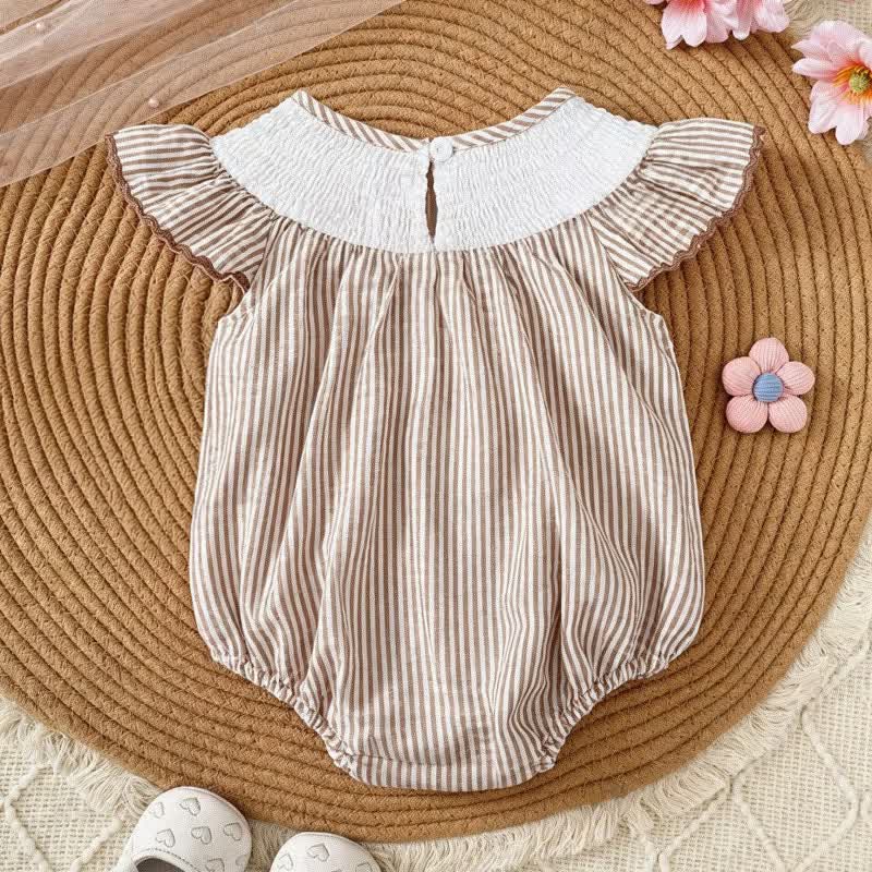 Baby Football Stripe Ruffle Collar Bodysuit - image 2
