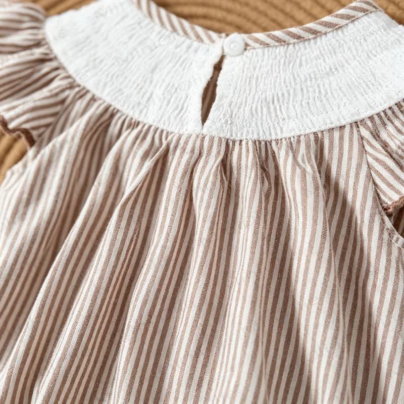 Baby Football Stripe Ruffle Collar Bodysuit - image 4