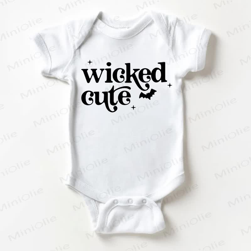 WICKED CUTE Baby Halloween Theme White Bodysuit - White - 18-24M - image 1