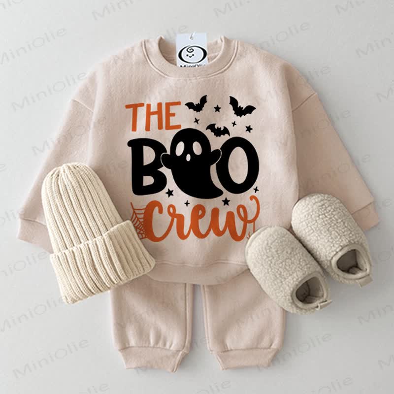 THE BOO CREW Baby Beige Sweatshirt 2-piece Set - Beige - 2-3T - image 1