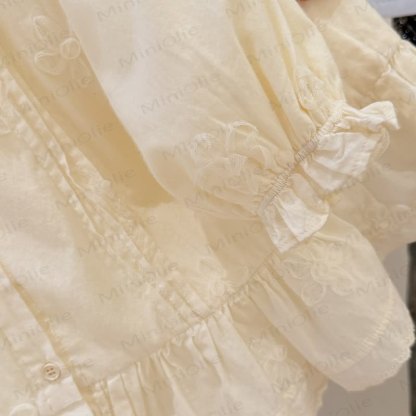 Toddler Kid Girl Floral Beige Dress - image 3