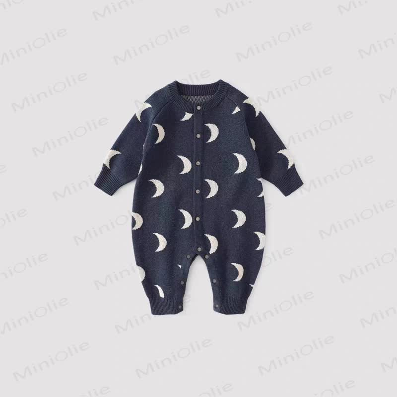 Baby Knit Cotton Romper - Blue - 18-24M - image 5