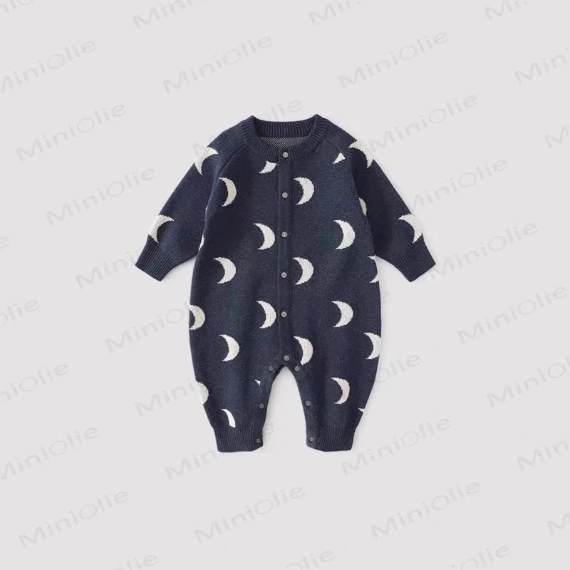Baby Knit Cotton Romper - Blue - 18-24M - image 5