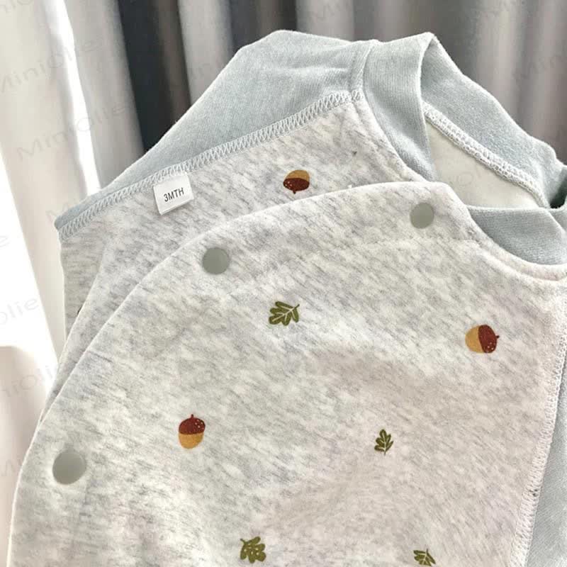 Baby Acorn Print Cotton Onesie - image 3