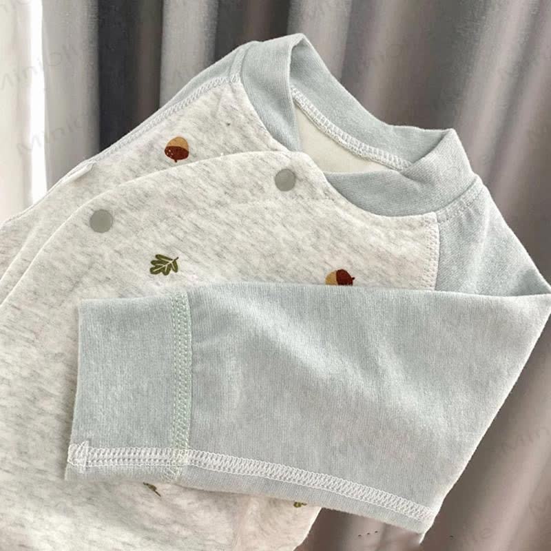 Baby Acorn Print Cotton Onesie - image 4