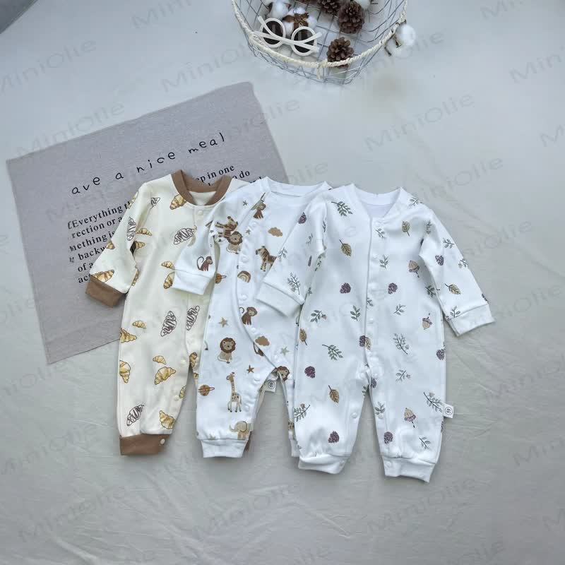 Baby Cotton Long Sleeve Romper - image 1