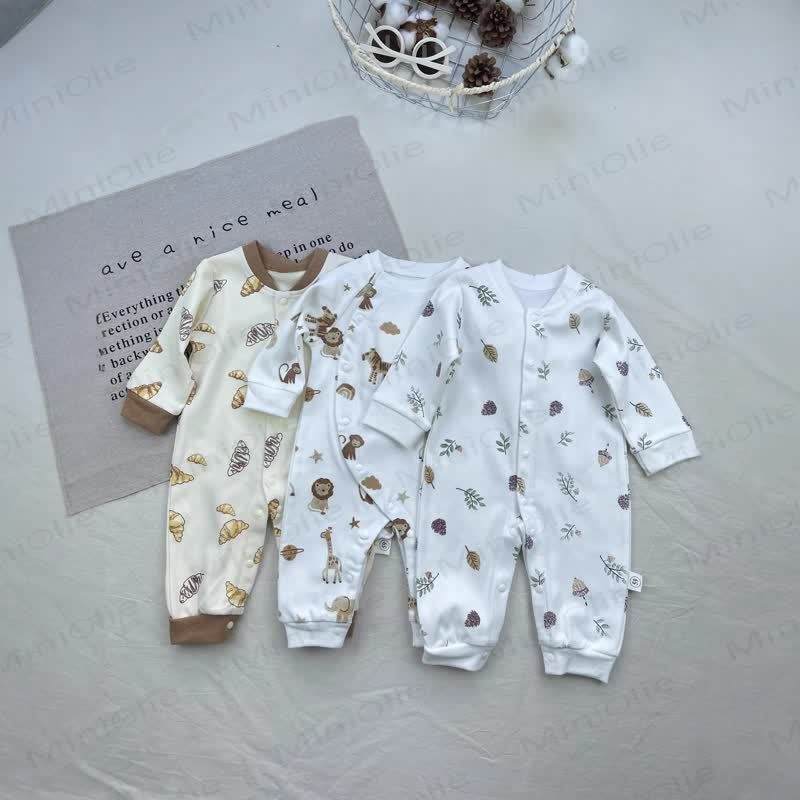 Baby Cotton Long Sleeve Romper - image 1