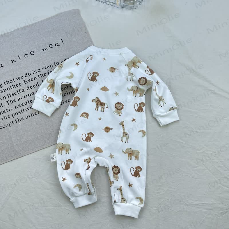 Baby Cotton Long Sleeve Romper - image 4