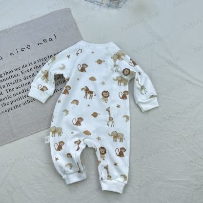 Baby Cotton Long Sleeve Romper - image 4