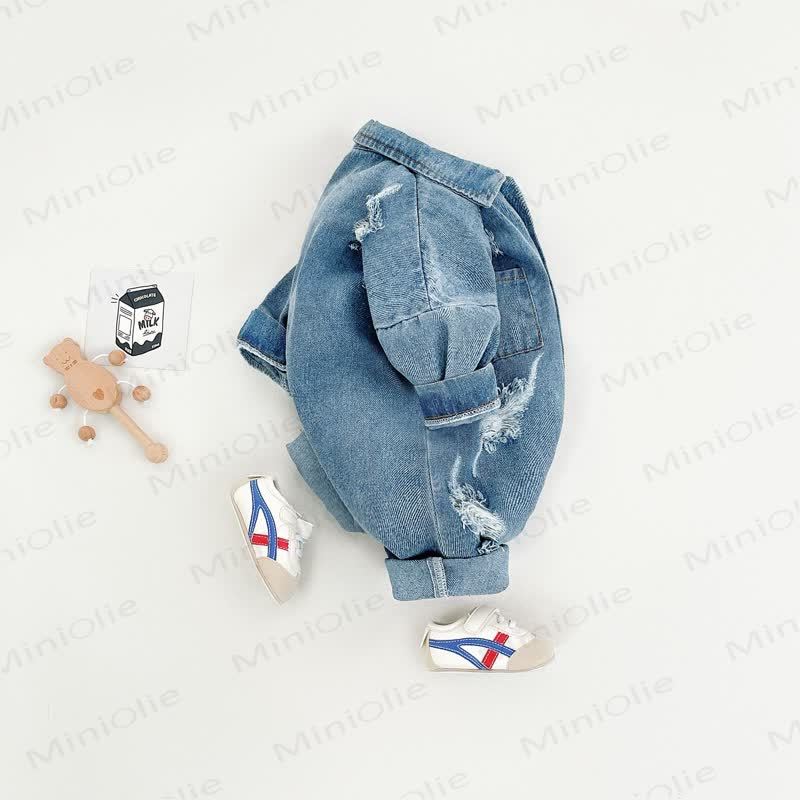 Baby Denim Pocket Romper - image 3