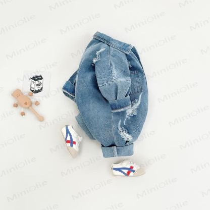 Baby Denim Pocket Romper - image 3