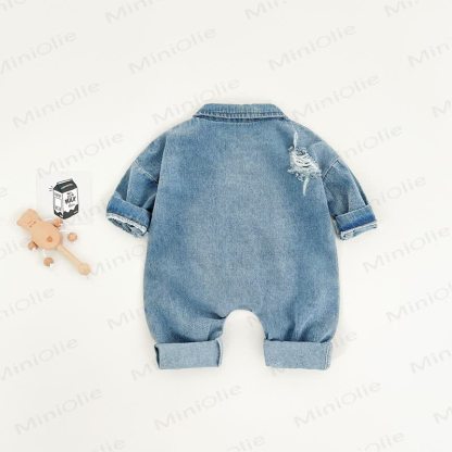 Baby Denim Pocket Romper - image 6