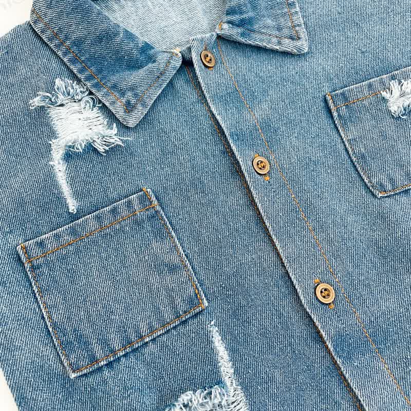Baby Denim Pocket Romper - image 8