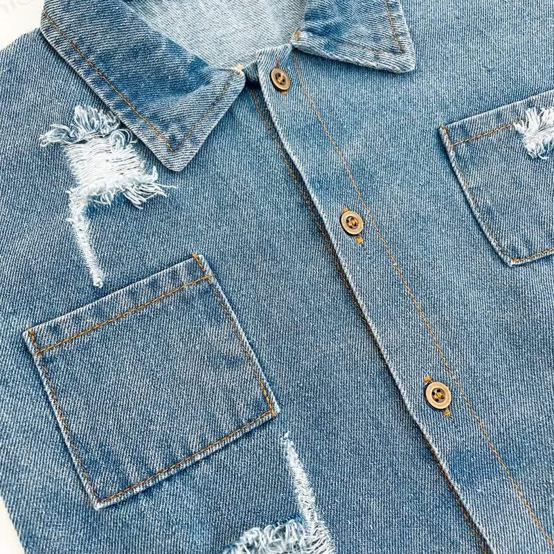 Baby Denim Pocket Romper - image 8