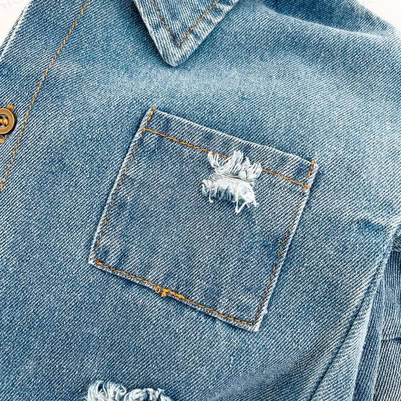 Baby Denim Pocket Romper - image 9