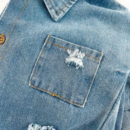 Baby Denim Pocket Romper - image 9