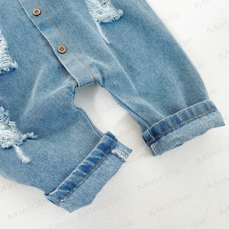 Baby Denim Pocket Romper - image 13