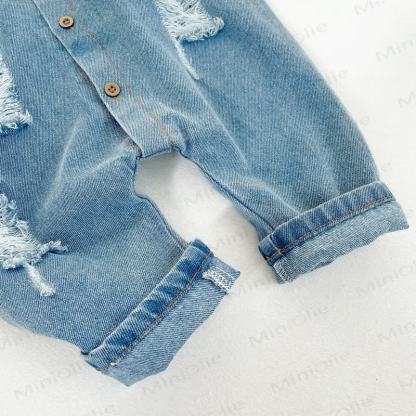 Baby Denim Pocket Romper - image 13