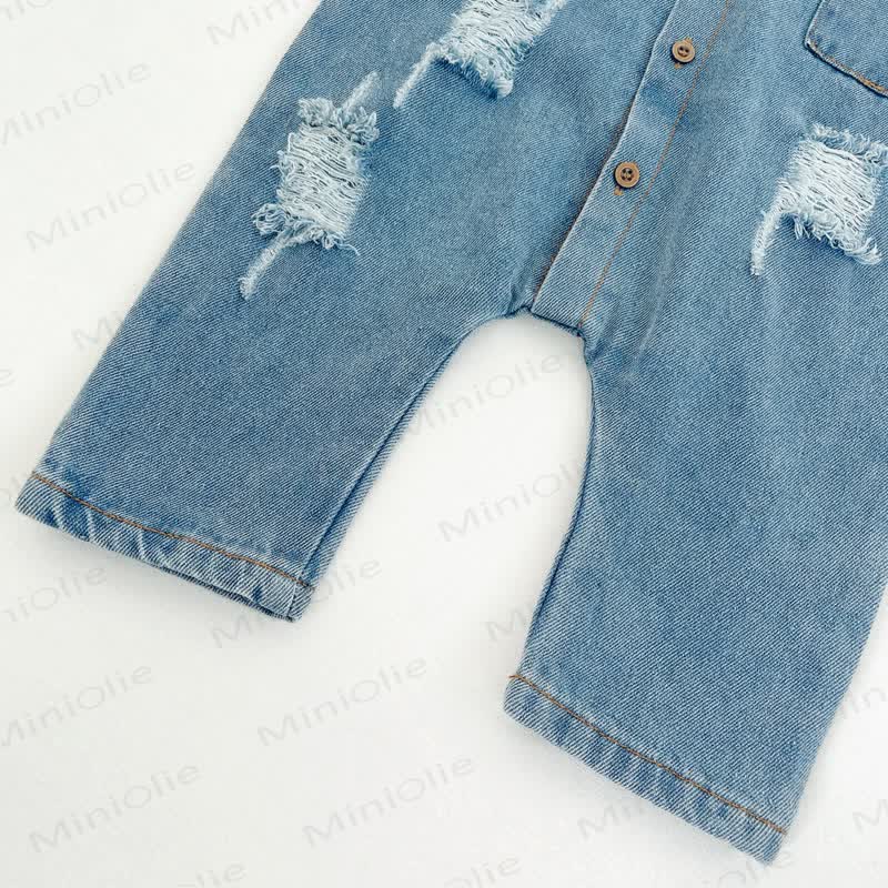 Baby Denim Pocket Romper - image 14