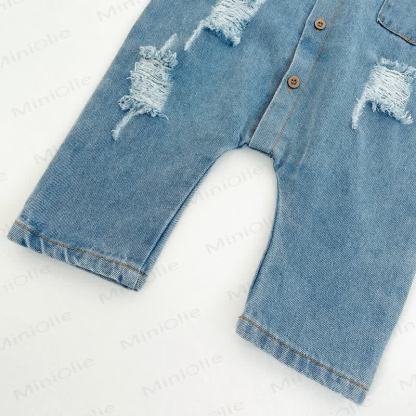 Baby Denim Pocket Romper - image 14