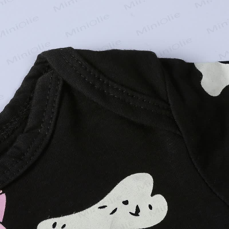 Baby Halloween Skeleton Batwing Romper Hat Set - image 11