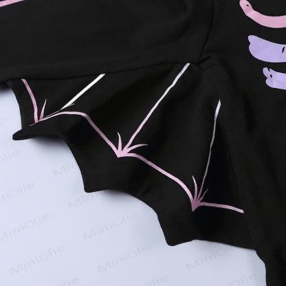 Baby Halloween Skeleton Batwing Romper Hat Set - image 15