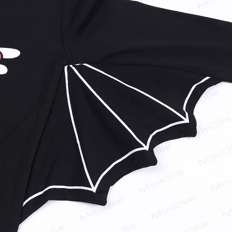 Baby Halloween Bat Wing Black Cotton Romper and Hat - image 9